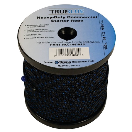 Stens Starter For High Tensile Strength 100 ft Rope 146-915 No 4 1/2 Solid Braid; 146-915 146-915